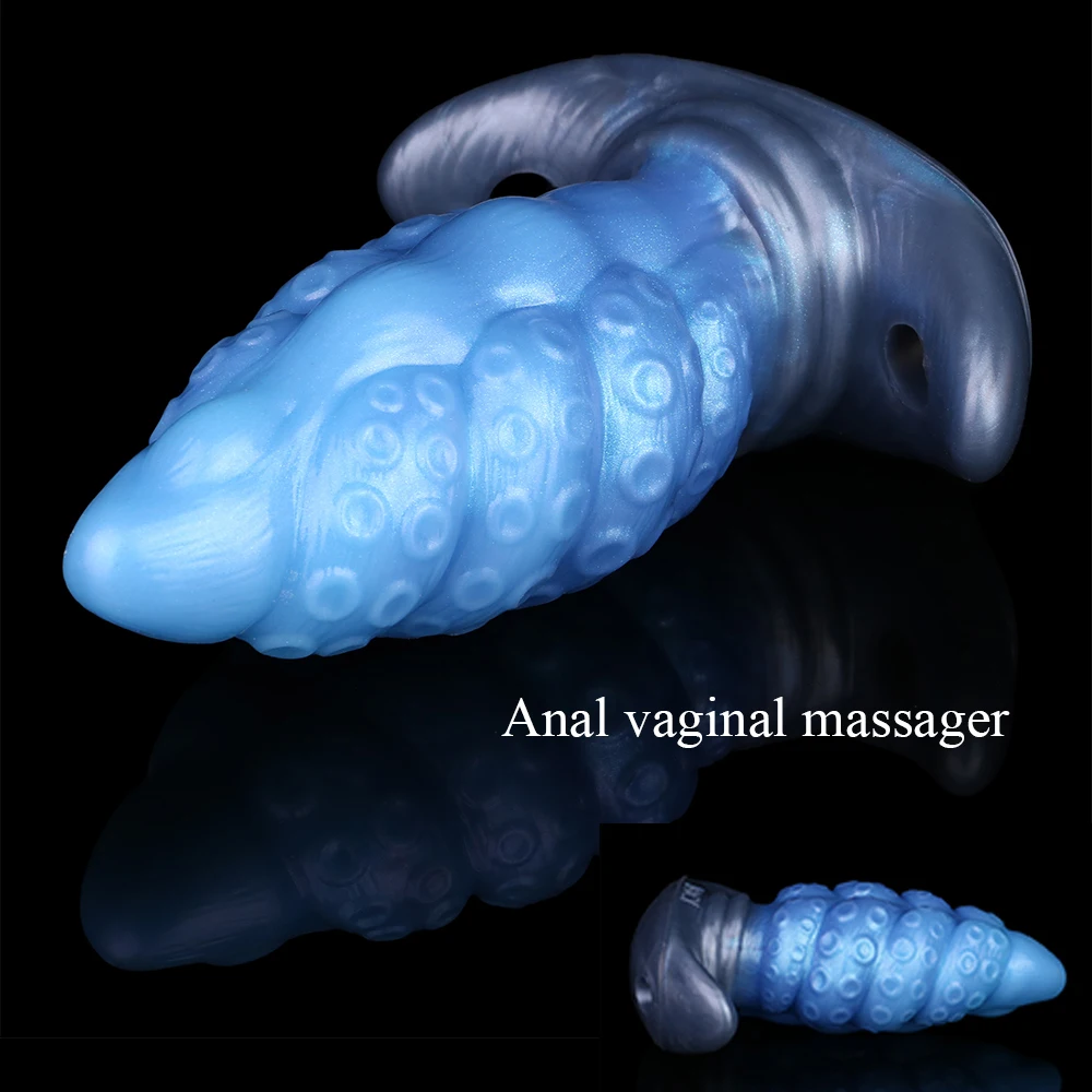 YOCY 진동 몬스터 딜도 웨어러블 바이브레이터 항문 마사지기 입봉오리 문어 뾰족 항문 플러그 BDSM 섹스 토이 남녀 공용