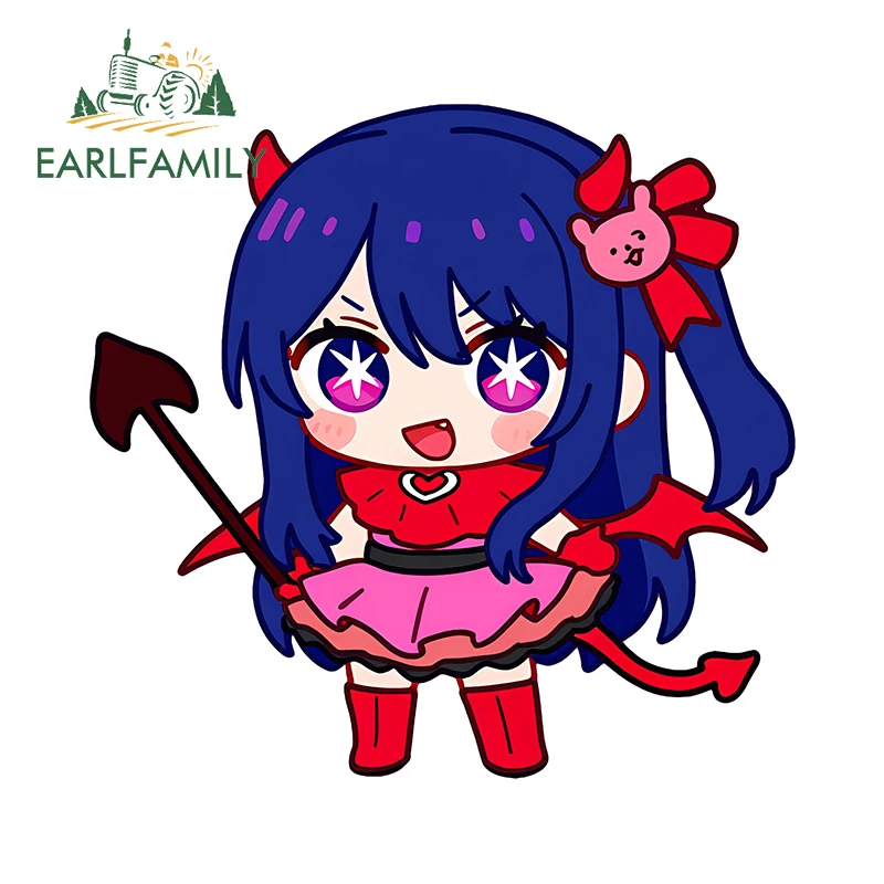 

EARLFAMILY Hoshino Ai Little Devil Car Sticker Cute Computer Case Host Decal Occlusion Scratch Sunscreen Scratch-Proof Car Goods