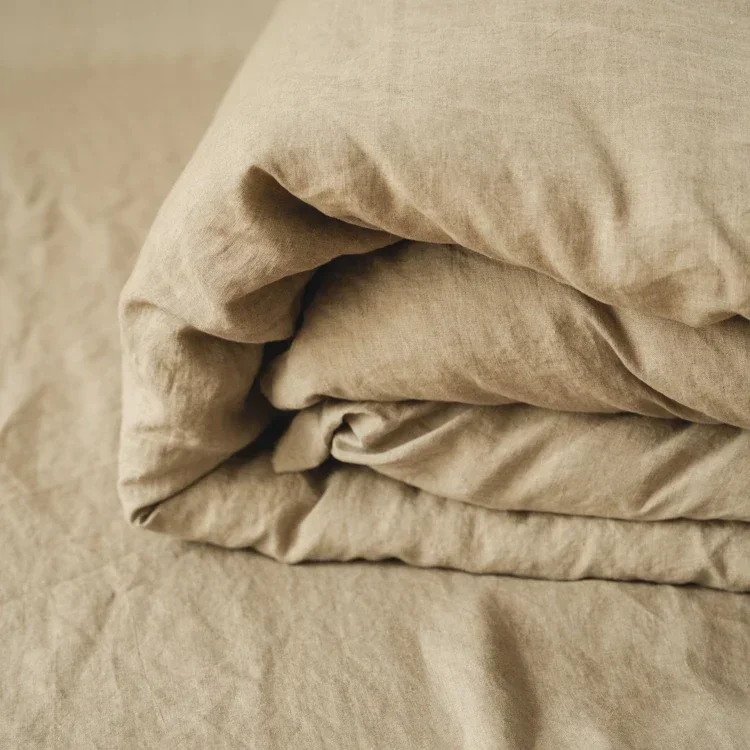 Set Seprai Linen Rami Perancis Alami 2024 Set Penutup Selimut Organik