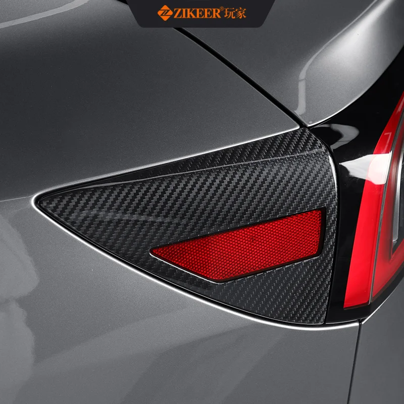 

For New Model 3 + Highland 2024 charging protection cover genuine carbon fiber patch car modification