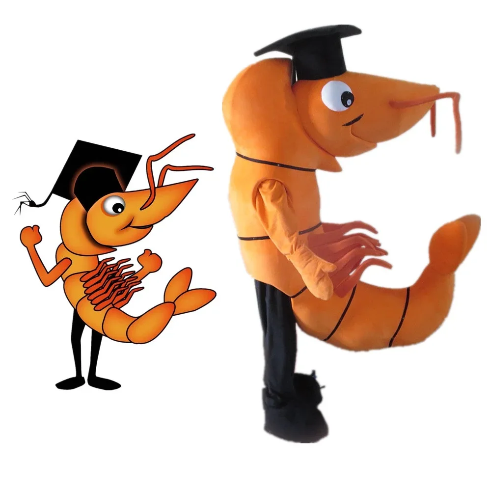 customized shrimp mascot custom made sea animal mascot costume for company corportation sports school for advertising promotion