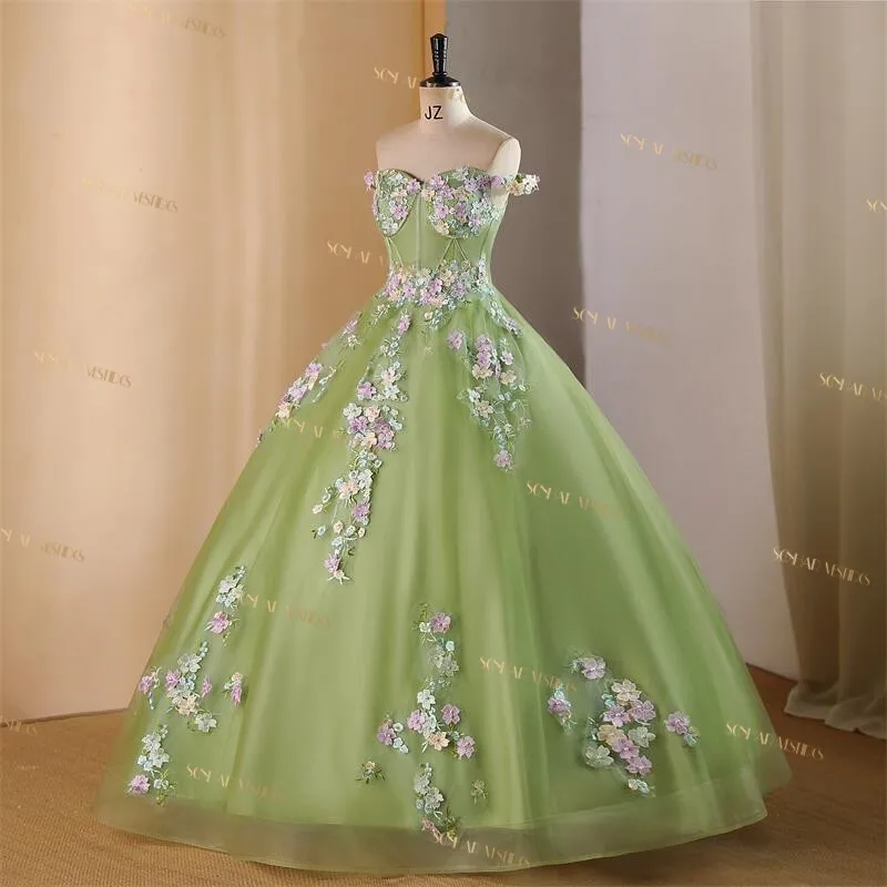 Dulce vestido De fiesta De cumpleaños, Vestidos De quinceañera, elegante vestido De graduación De flores, bata Formal De graduación, Vestidos De Ba Sonhar, foto Real