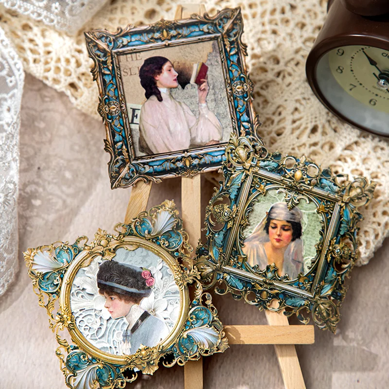 

Бумага, геометрические наклейки на фоторамку, 10 листов/упак., ретро, средневековые наклейки-хранители солдата, фото, украшение для дома, подарки