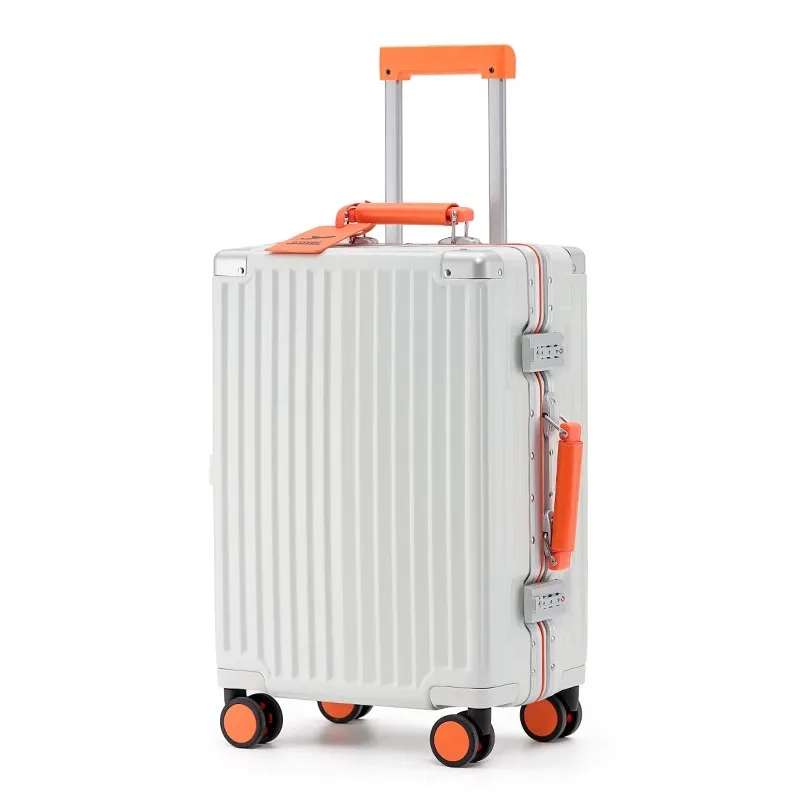 SUSHIMU Suitcase Travel Suitcase Men 20 24 26 Carry-On Luggage Women PC Aluminum Frame Trolley Case TSA password lock