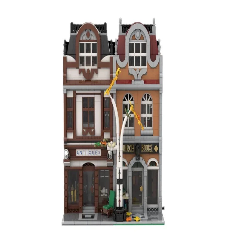 Building Block MOC-108781 Antique Shop Building Assembly Model 1420PCS Adult and Children'Birthday Christmas Toy Gift Decoration