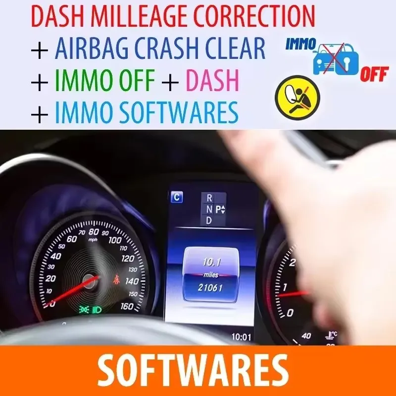 

IMMO OFF SOFTWARES + DASH MILLEAGE CORRECTION + AIRBAG CRASH CLEAR/ TOTAL 32 GB Package of Car Software Ecu Programming Package