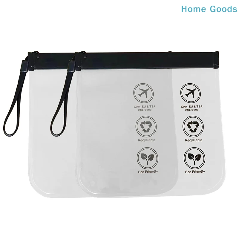 preferredLuggage Transparent Travel Use Leakproof Flight Make Up Waterproof Bag Reusable Airport Security Toiletry Bag For Women