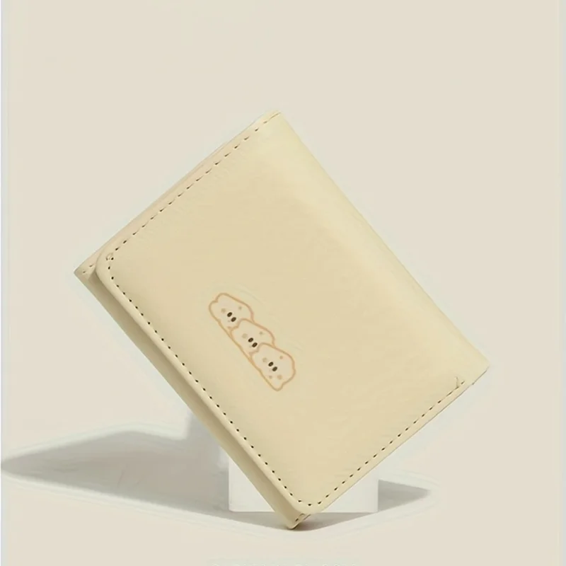 2025 New Cheese Cartoon Short Wallet for Girls, Cute Tri‑Fold Coin Purse Large Capacity Card Holder for Students