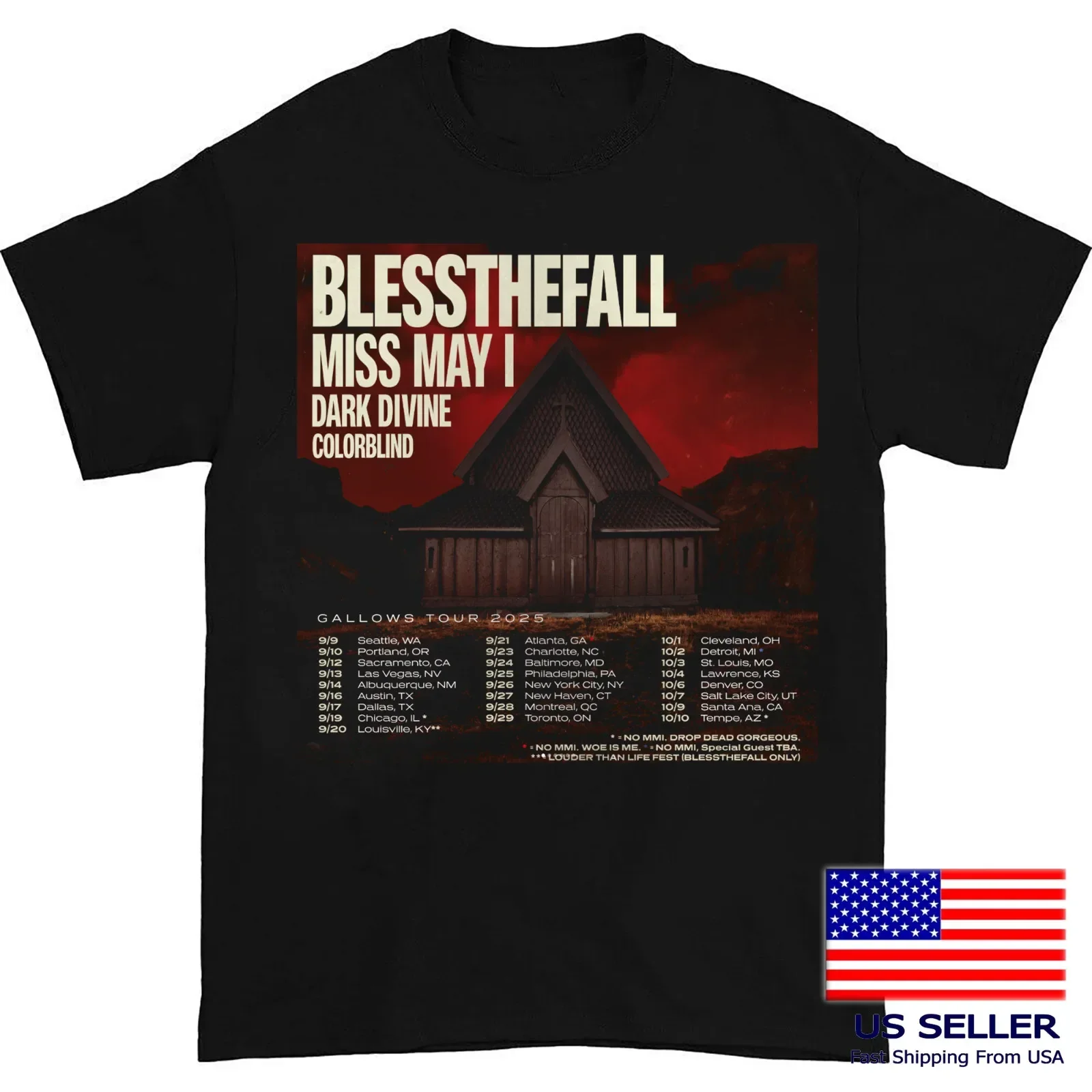 NEW Blessthefall Band Gallows Tour Gift For Fan Unisex S to 5XL T-shirt MD966