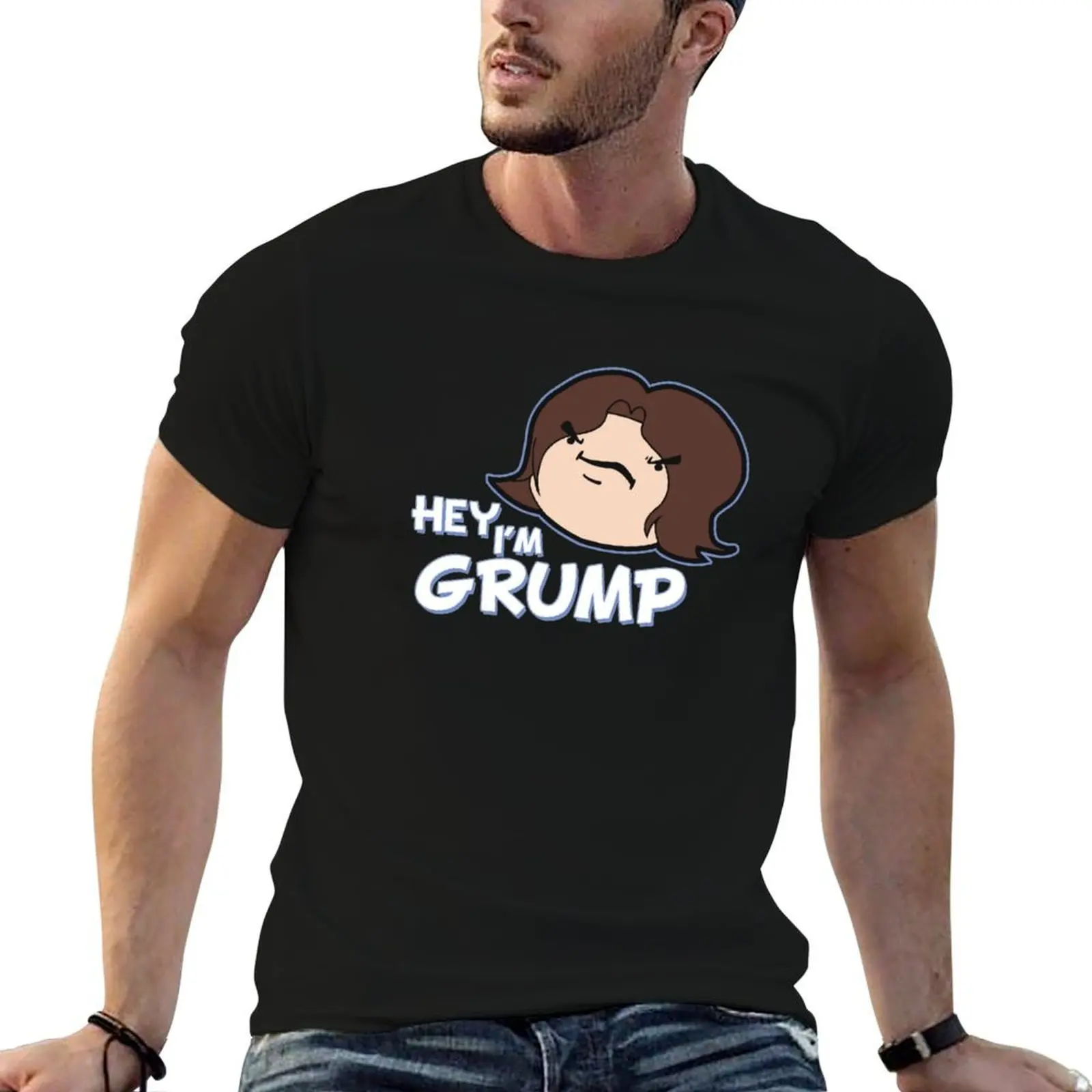 Game Grumps ORIGINAL Hey I'm Grump T-Shirt kawaii clothes animal prinfor boys slim fit t shirts for men