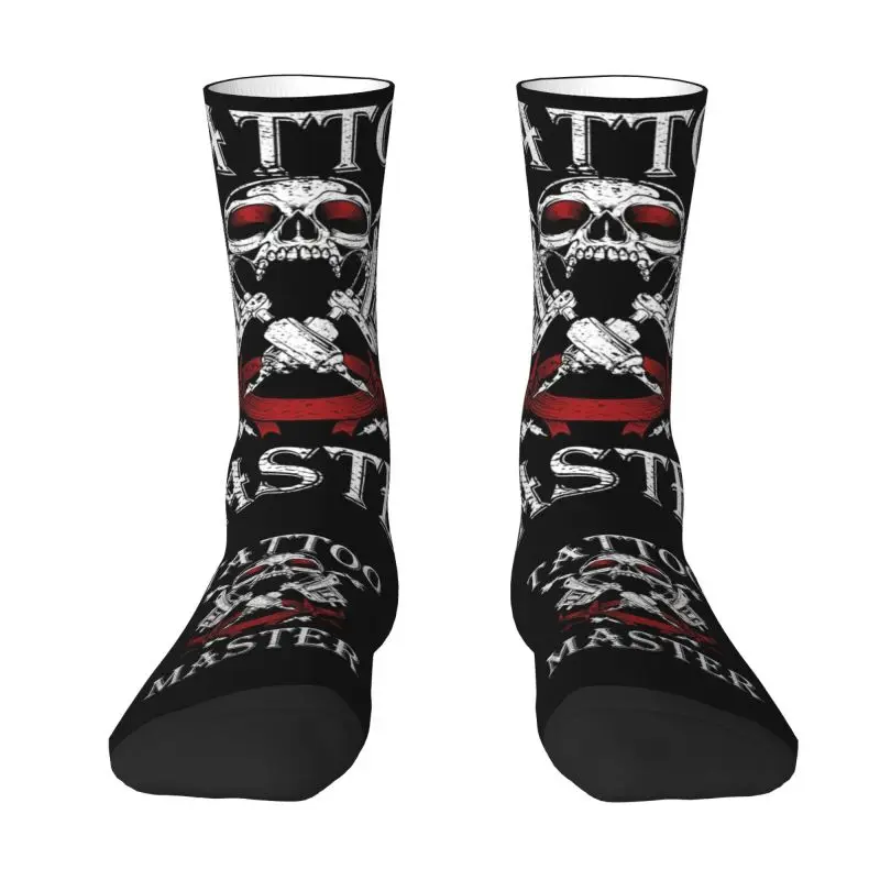 Super Cool Skull Tattoo Master Men Women Crew Socks Unisex Cool 3D Printed Tattooists Artist Dress Socks