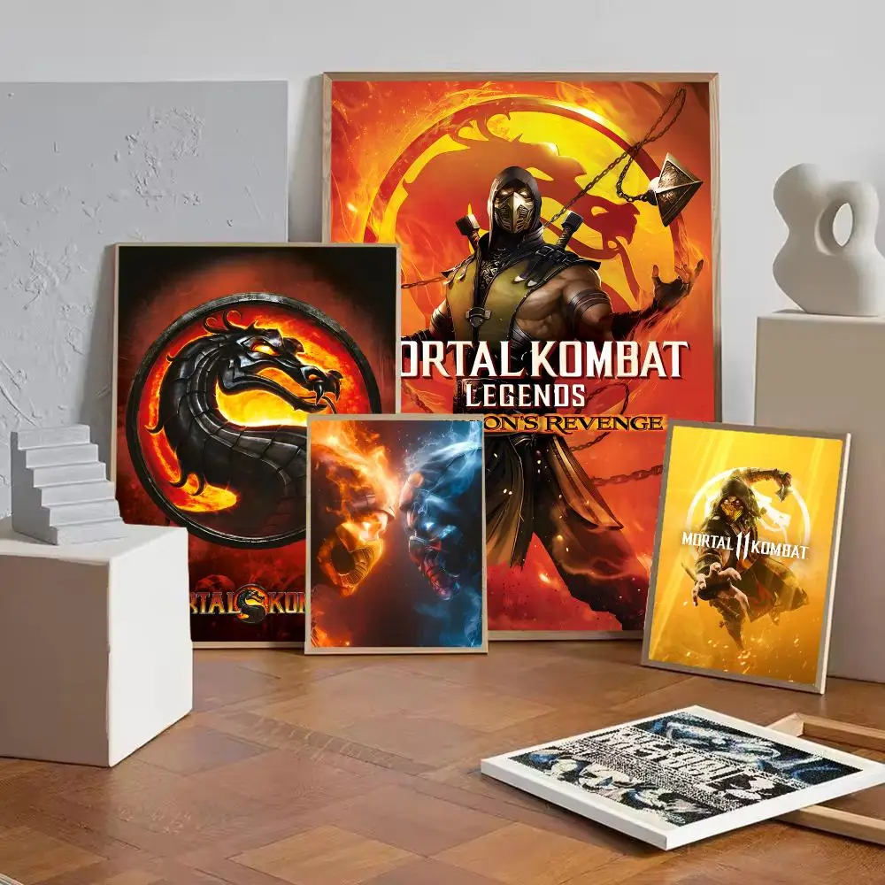 Game M-Mortal Kombat Poster Wall Art Painting For Home Room Decoration Bedroom Wall Decor Waterproof Posters