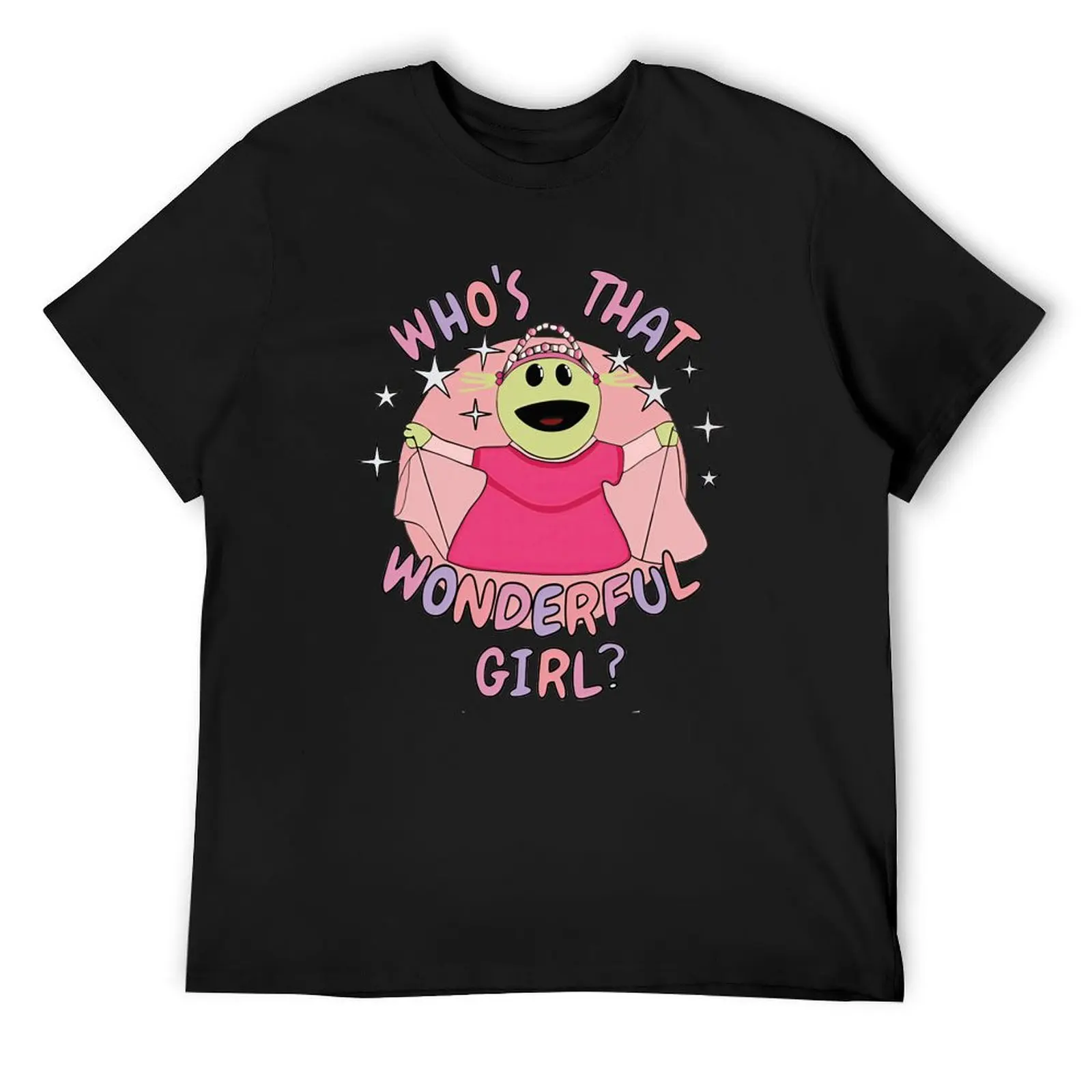 Nanalan Who's that Wonderful Girl Peepo T-Shirt tops vintage anime shirt baggy shirts mens graphic t-shirts funny