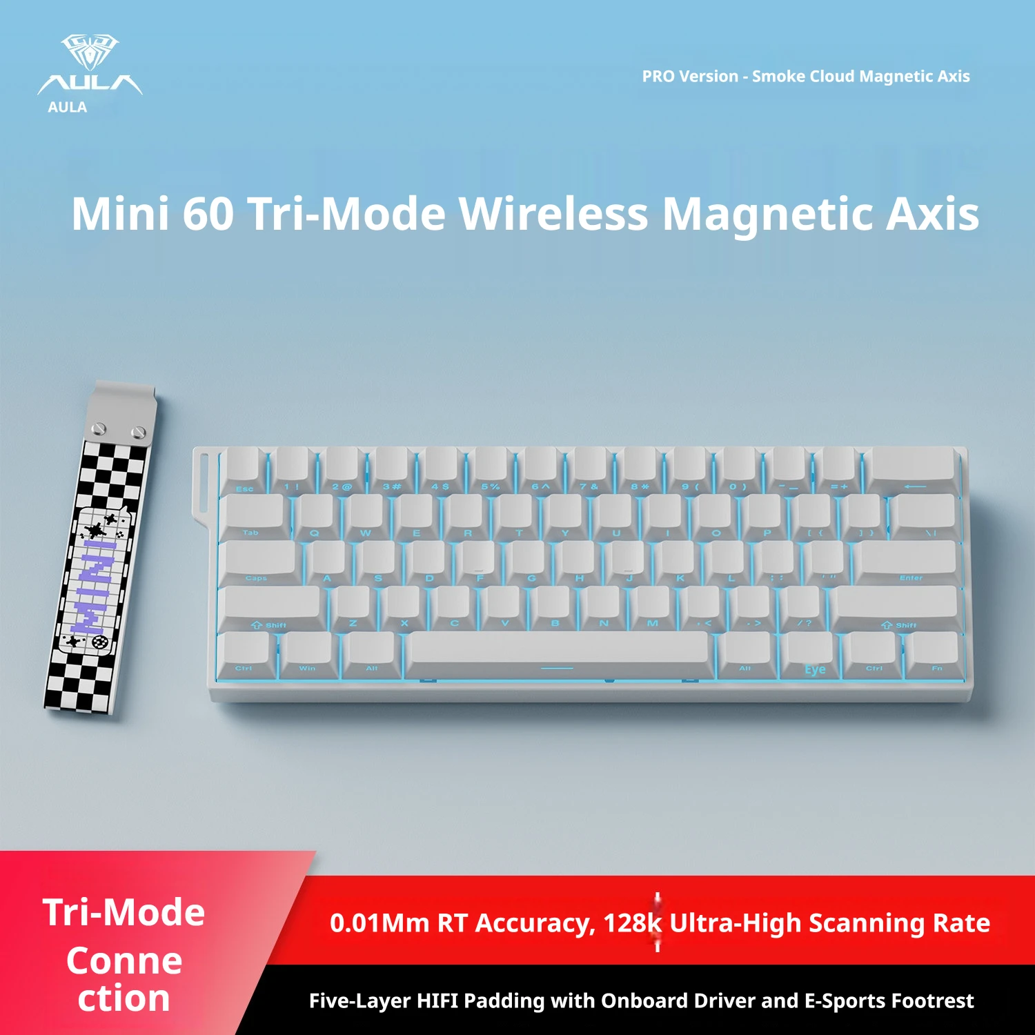 AULA Mini60 HE/Pro/Max 60% Key - Gaming Keyboard Mechanical Wireless ulasan dan harga