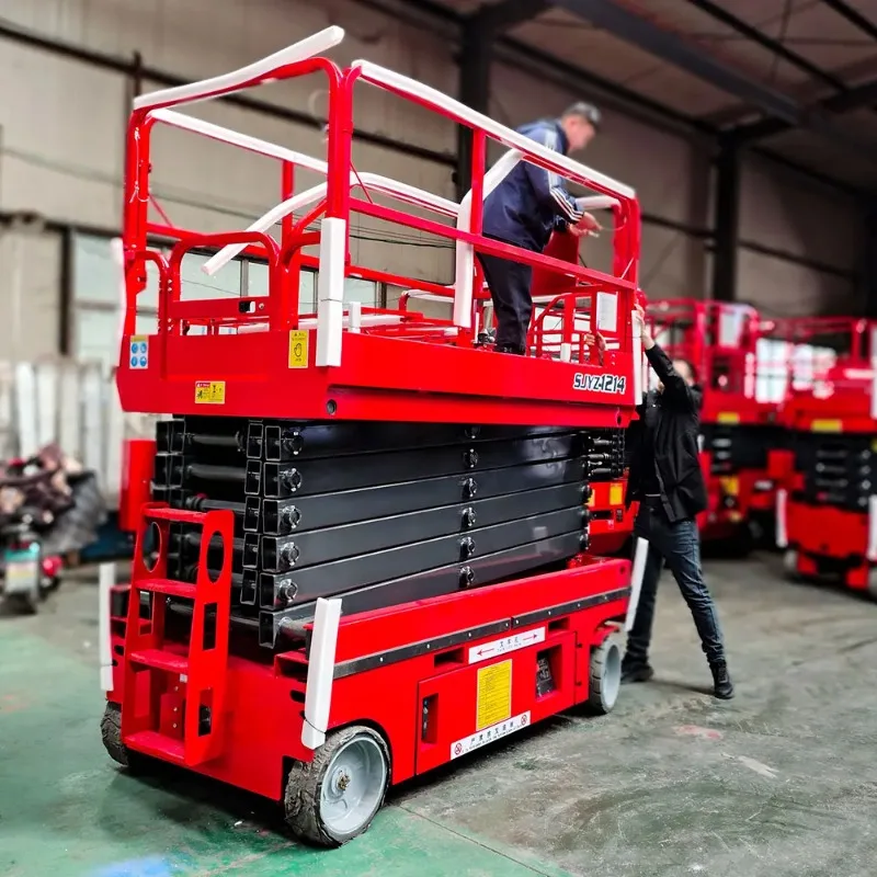 Fornecimento direto da fábrica hidráulico autopropulsado tesoura elevador de trabalho aéreo plataforma escada elétrica andaime plataforma elevador