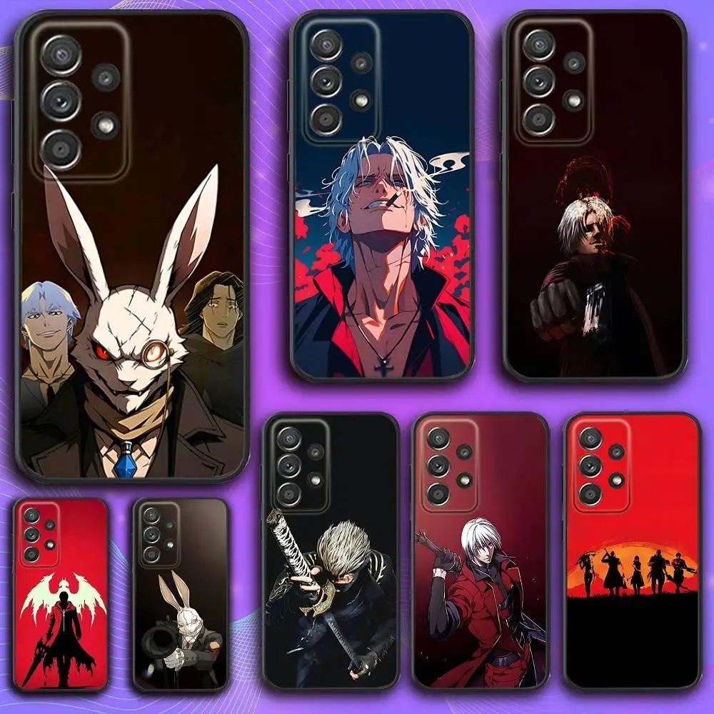 

D-Devil May Game Cry Phone Case For Samsung S 25,24,23,22,30,21,10,9,Ultra,Plus,Lite,FE,4,5 G Soft Black Case