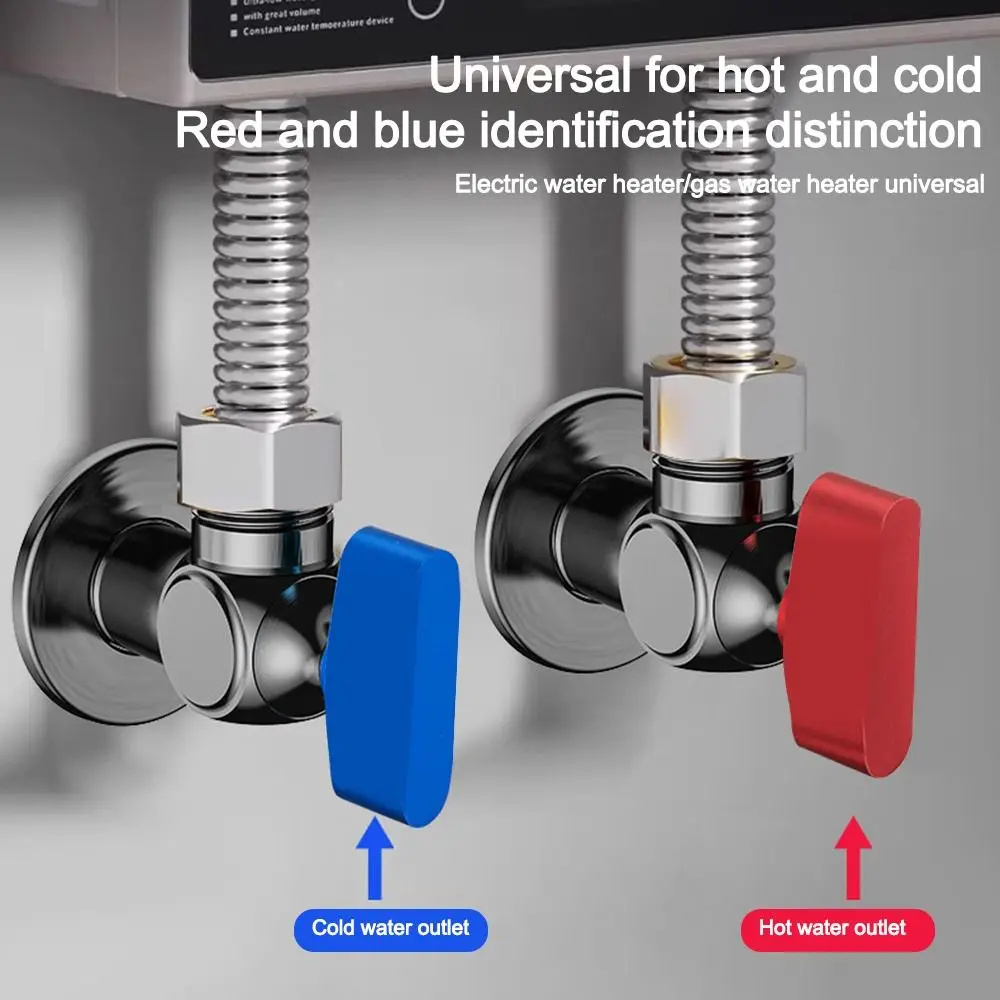 

Высококачественный красный, синий регулирующий клапан для воды, латунный латунный угловой клапан для холодных и горячих отходов, угловой клапан для ванной комнаты
