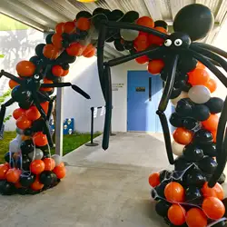 114pcs happy Halloween balloon Wreath arch kit.diy spider balloon.Birthday decorations.Spooky Halloween party.Indoor and outdoor