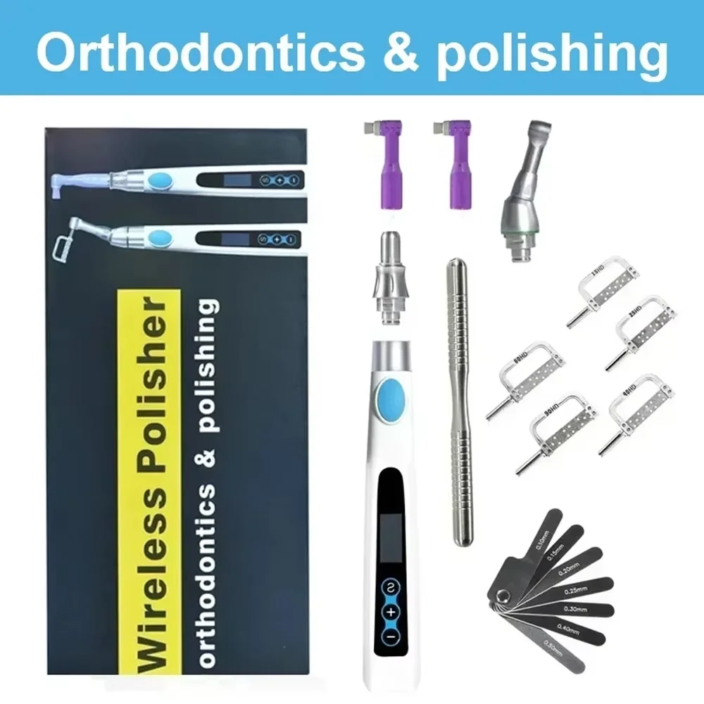 2 in 1 Dental Electric Wireless IPR System Orthodontic & Polishing Kit Dentist Clinic Wireless Polisher For Teeth Whitening