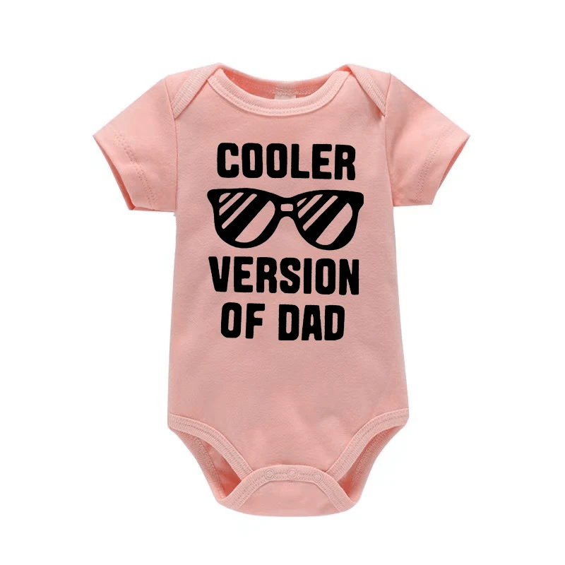 Funny Newborn Boys Girls Clothes Dad Letter Sunglasses Onesie Summer Casual Comfortable Crew Neck Baby Romper - view 5