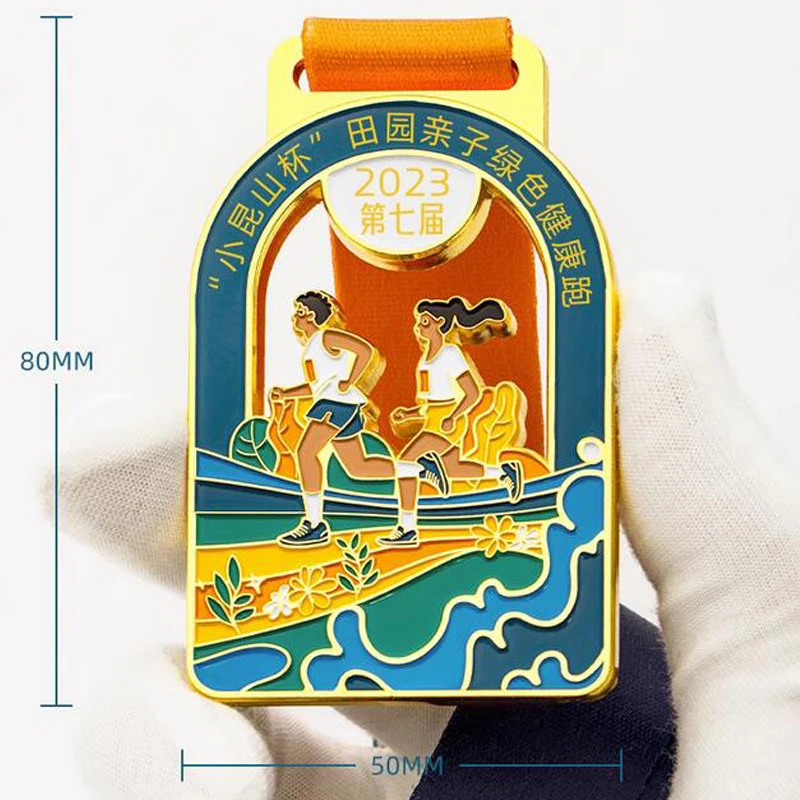 وسام الماراثون المعدنية، التخصيص الإبداعي، هدايا تذكارية لمنافسة الجري، جائزة، ديكور معلق حول الرقبة، قطعة واحدة