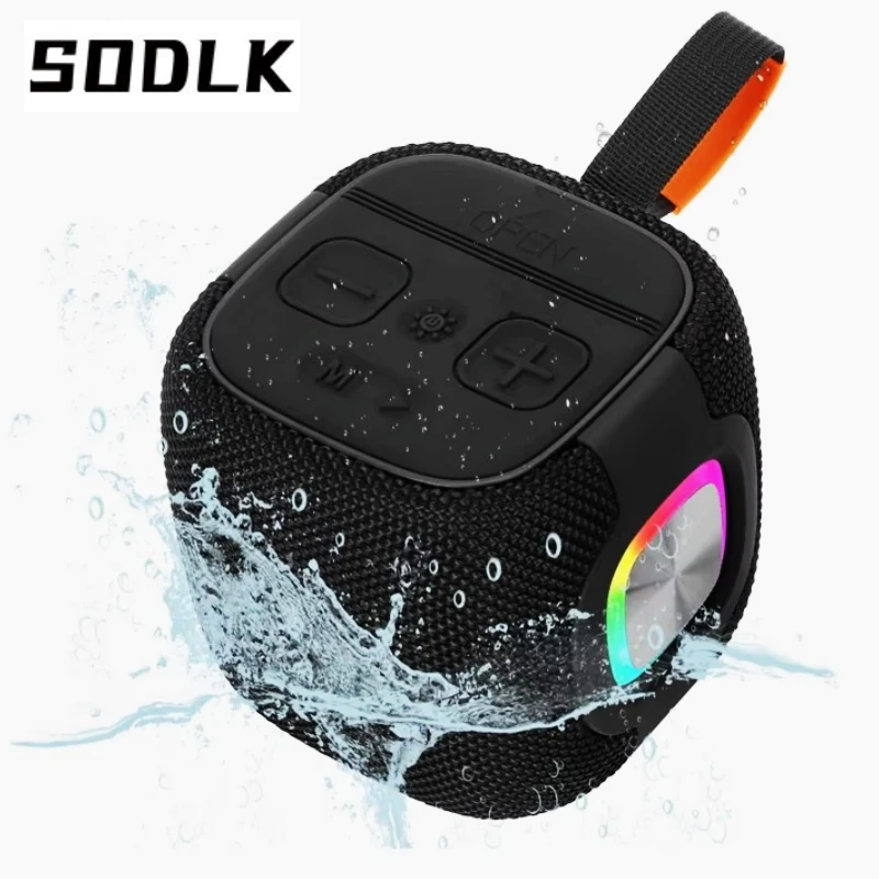 SODLK TX8 Wireless Portable Fabric Waterproof Woofer Blue-tooth Speakers HIFI Music Box Stereo Bass Active Mini Outdoor Speaker