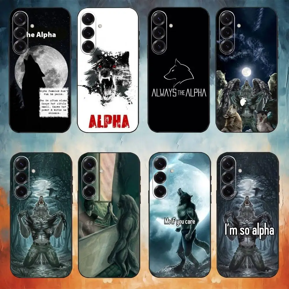 

Alpha Sigma Wolf Phone Case For Samsung Galaxy A73,A72,A71,A70,A53,A52,A51,Others Soft Black Cover