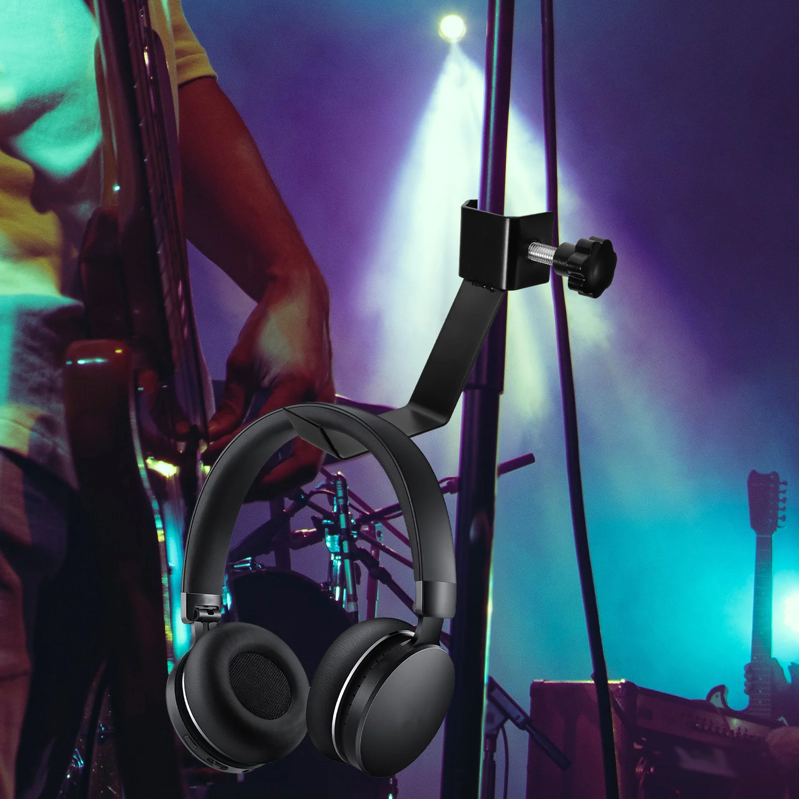 

Headphone Stand Adjustable Metal Headset Bracket Stable Headphone Display Rack for Gaming and Guitarists Headset Holder