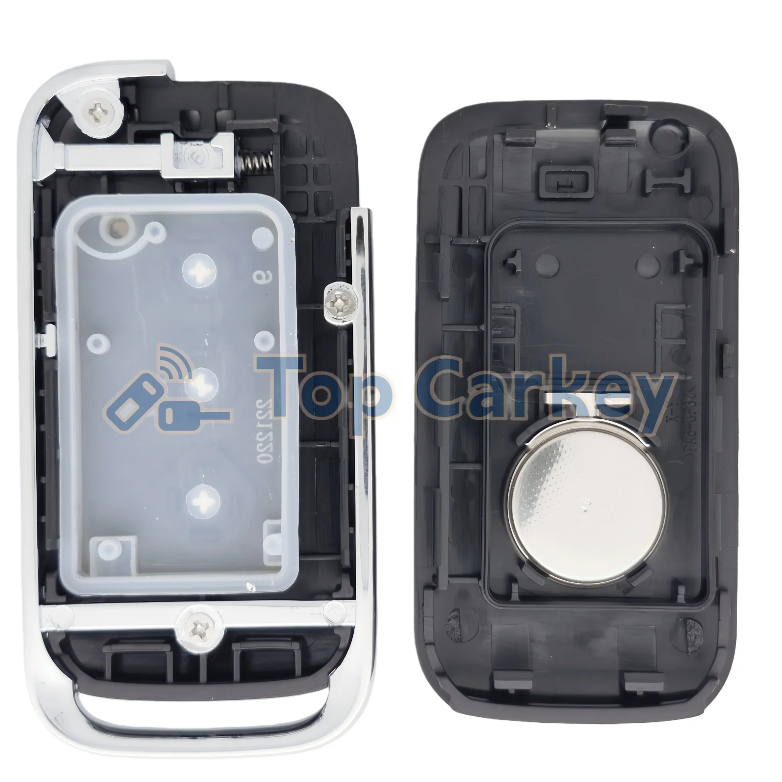 TopCarkey الأصلي OEM مفتاح بعيد فوب ID47 رقاقة 433 ميجا هرتز لشروليه كابتيفا شيفروليه أفيو مع شفرة فارغة غير مقطوعة #3