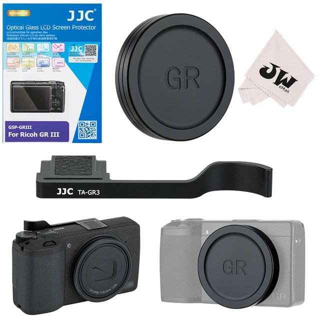 JJC 4 in1 Cameras accessories Kit for Ricoh GR III GR3 GRIIIX GR3X Camera  Screen Protector+Thumbs Grip+Lens Cap - AliExpress 44