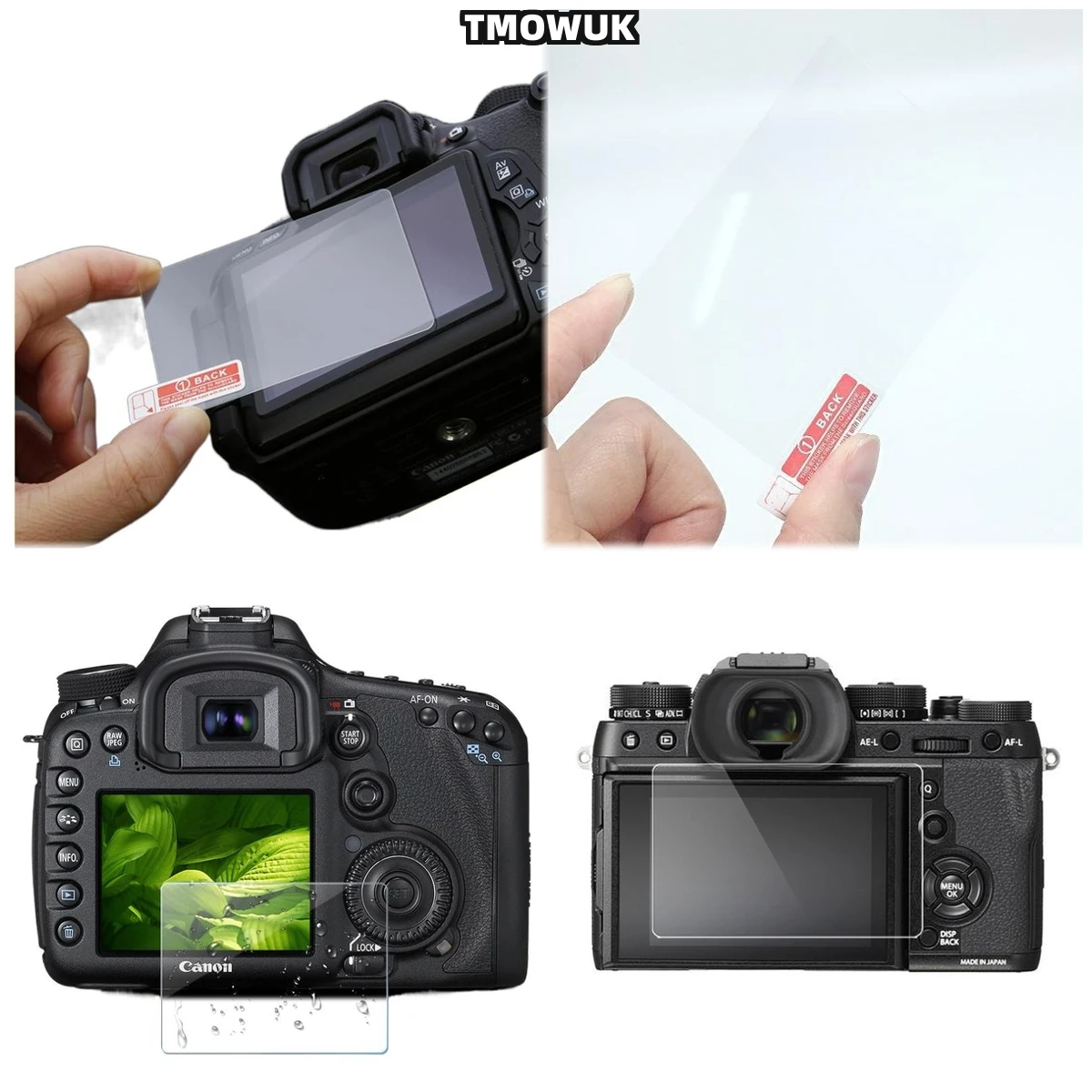 

For Fujifilm X-T10 T20 T30 M1 A1 A2 E2 E3 X30 XF10 XS10 XS20 - Tempered Glass Screen Protector, HD Clear Privacy Anti-Glare