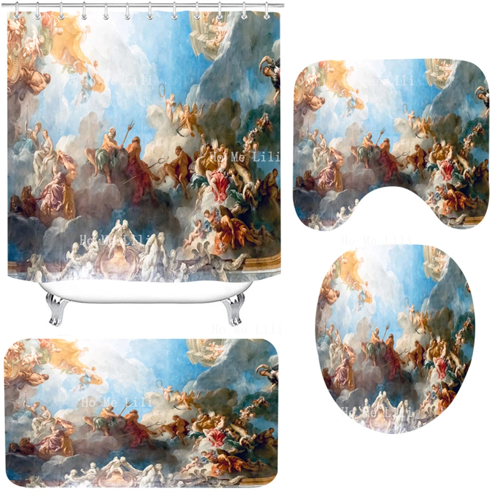 France April 18 Ceiling Painting In Hercules Room Of The Royal Chateau Versailles On 2015 Shower Curtains And Floor Mats