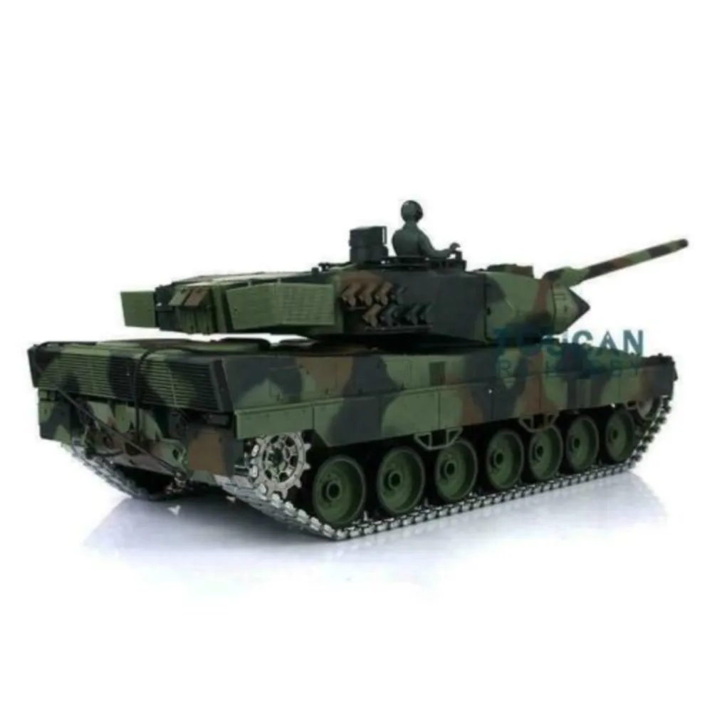 Actualizado Ver Henglong 1/16 7,0 actualización Leopard2A6 RC tanque 3889 360 torreta pistas de Motor de conducción de Metal