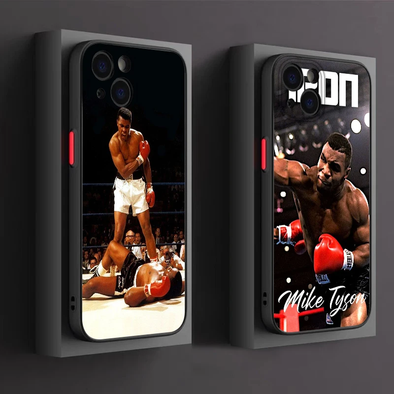 Boxing Champion Fashion Phone Case For Apple iPhone 15 14 13 12 11 XS Mini Pro Max 8 7 XR X Matte Frosted Translucent