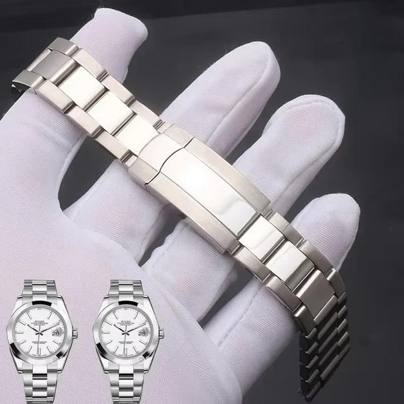 Solid Stainless Steel Men Watch Band For Rolex Oyster Perpetual Datejust DAYTONA SUBMARINER Luxury Bracelet Watch Straps 20mm