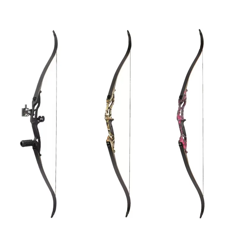 Hawkeye Metal Handle Split Curved Bow, Removable Bow Piece, Outdoor Shooting Sports Archery Equipment