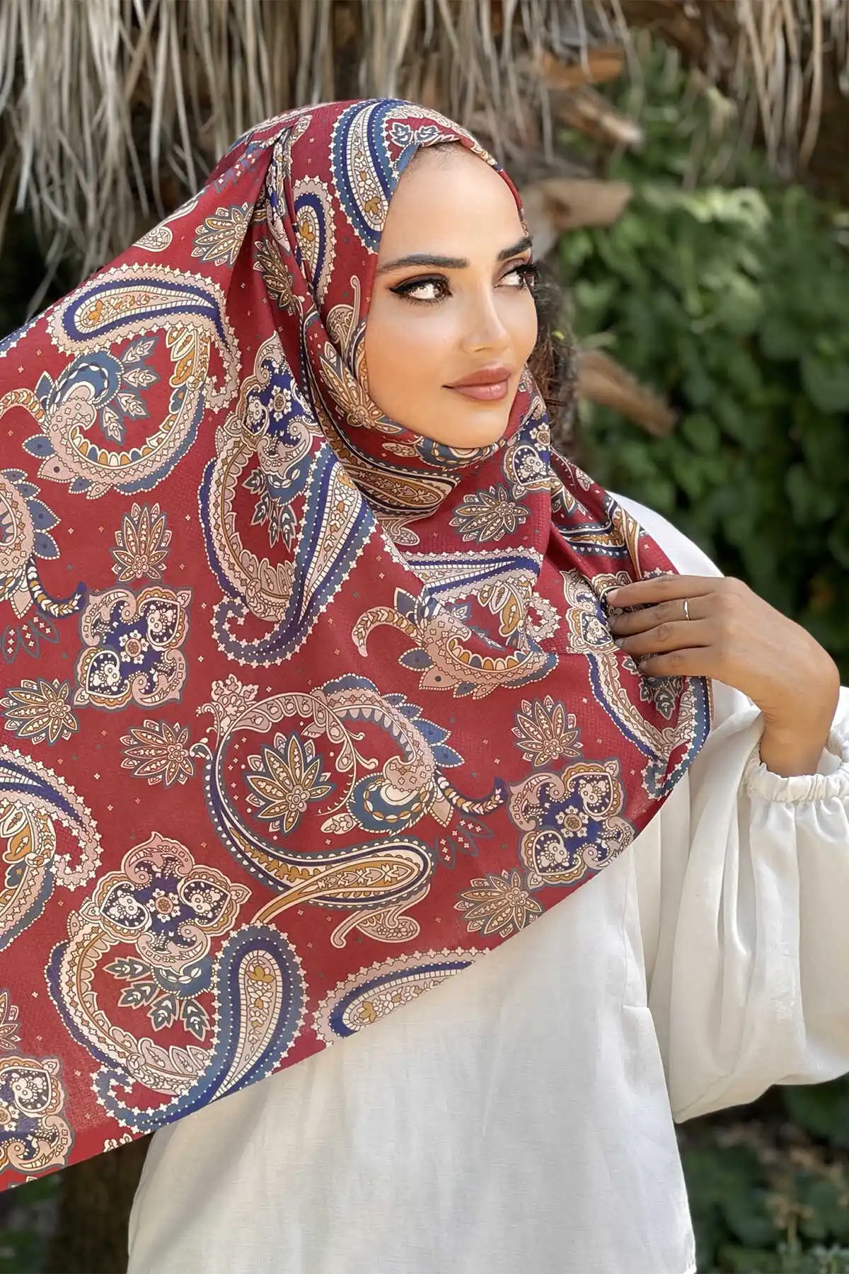 Cotton Pattern Shawl E-Winter Autumn 2021 Muslim Women Hijab headscarf Islamic Turkey