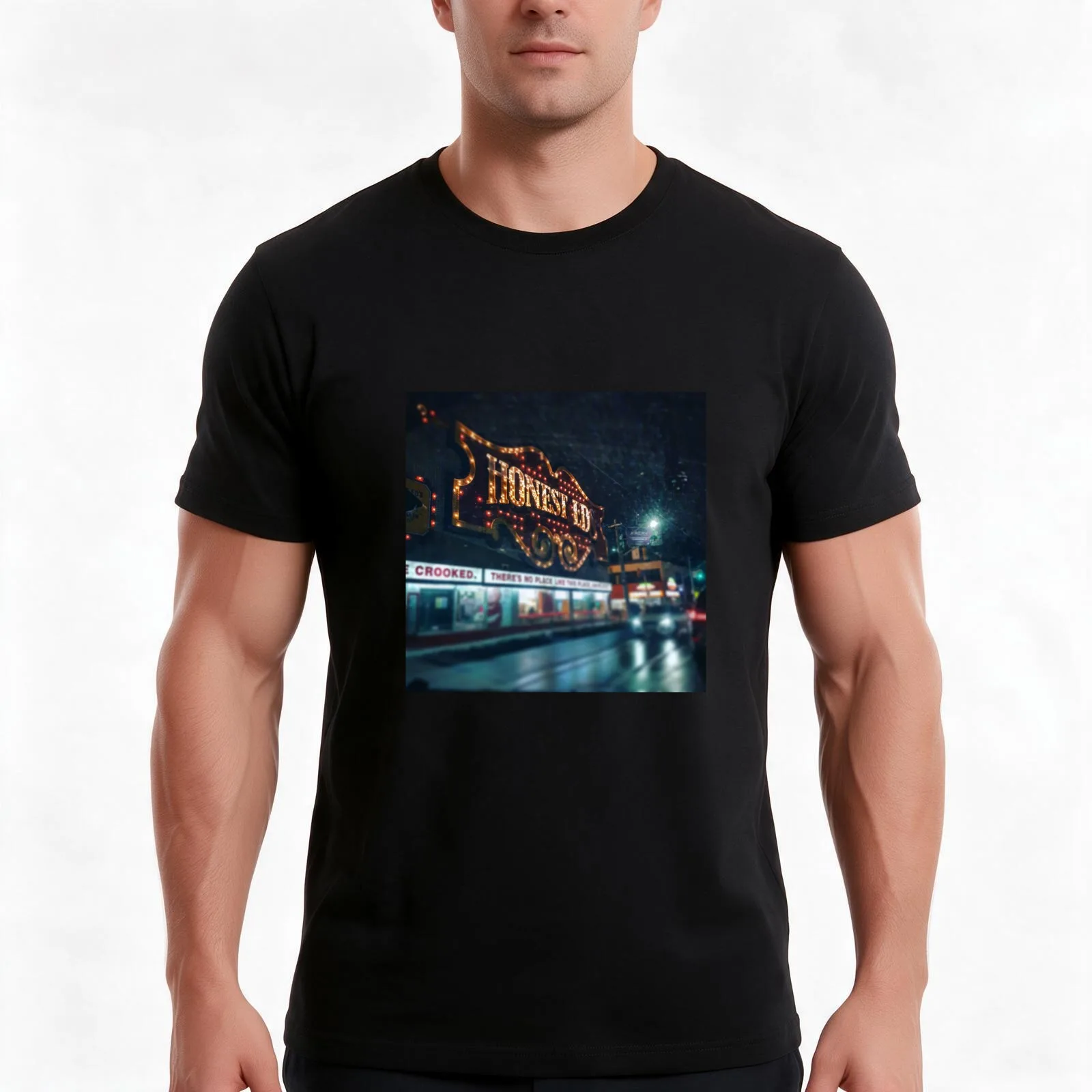 Honest Ed's T-Shirt Summer Casual Cotton Tee Oversized Streetwear Tops Vintage Graphic Print Loose Fit Short Sleeve
