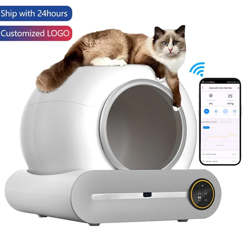 Smart Cat Basin Automatic Cat Box Self-Cleaning Sandbox Toilet for Multiple Cats