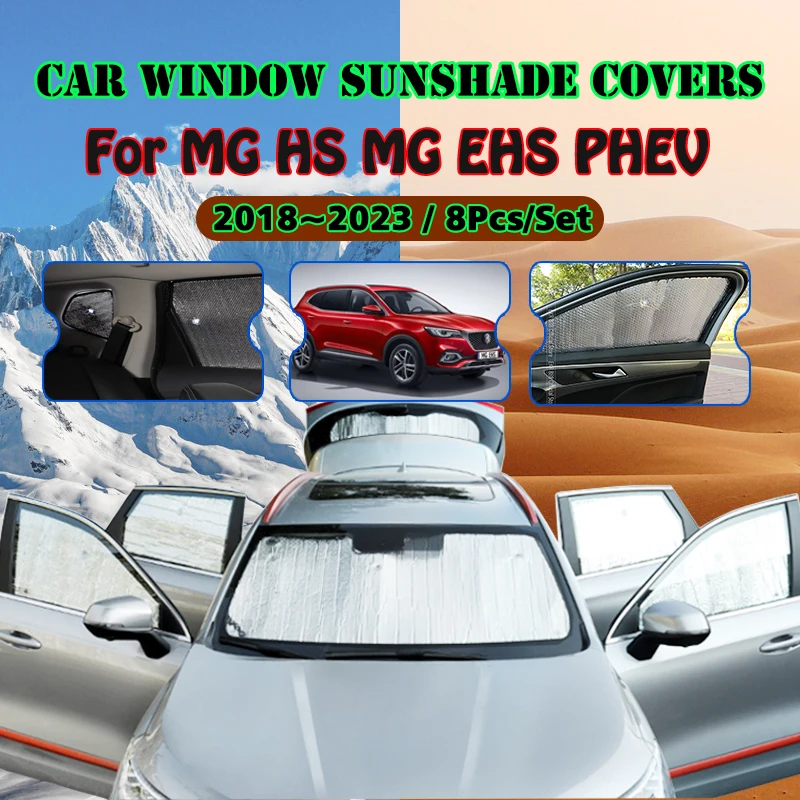 

Full Covers Sunshades For MG HS 2021 MGHS 2022 Ehs Phev 2023~2018 Car Accessories Sun Protection Windshields Side Window Visor