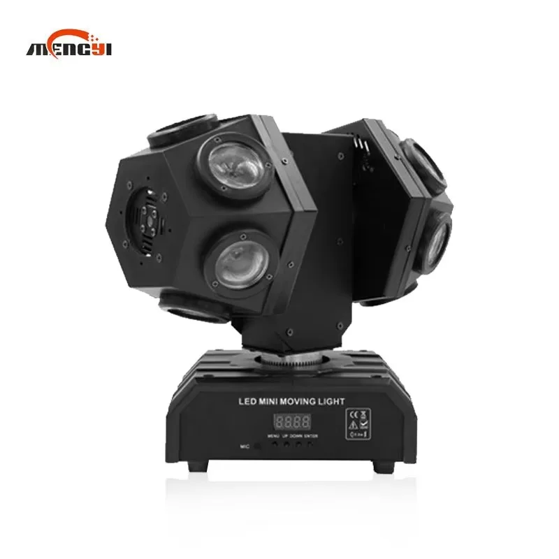 12pcs Double Heads Moving Stage Light RGBW LED Beam Laser DMX512 for KTV