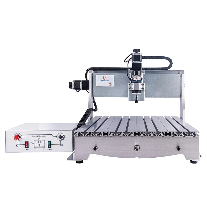 LY 6040 3 Axis 4 Axis 500W Spindle Motor Woodworking Metal Engraving Milling Machine Mini Router Machine 600*400mm 220V 110V