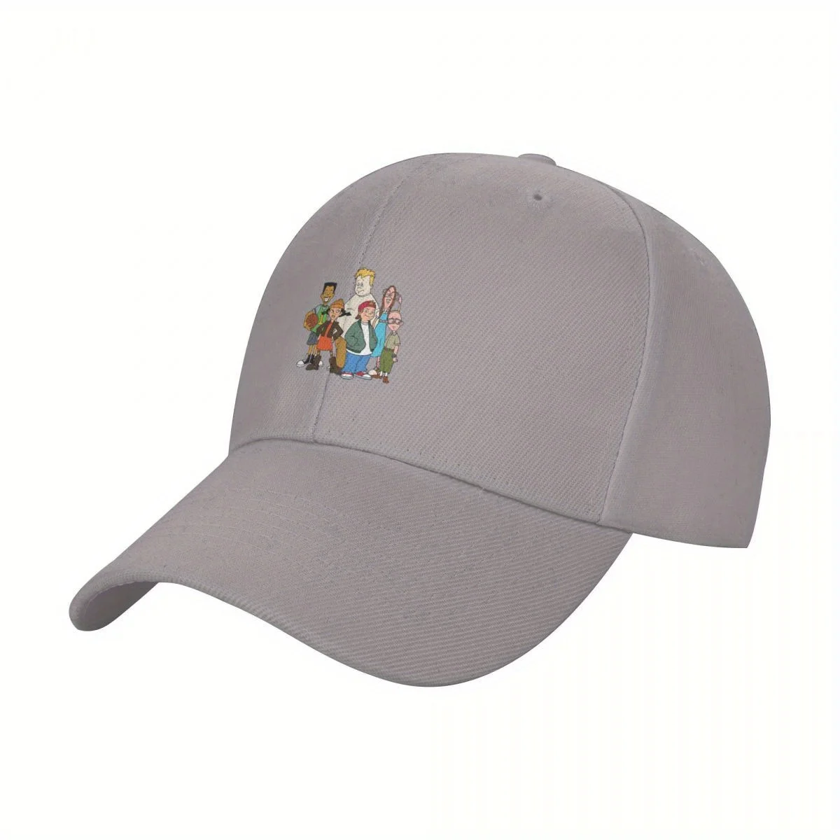 Spinelli Recess-Inspired Baseball Cap - Black Polyester, Cartoon Characters, Structured Front, Curved Brim