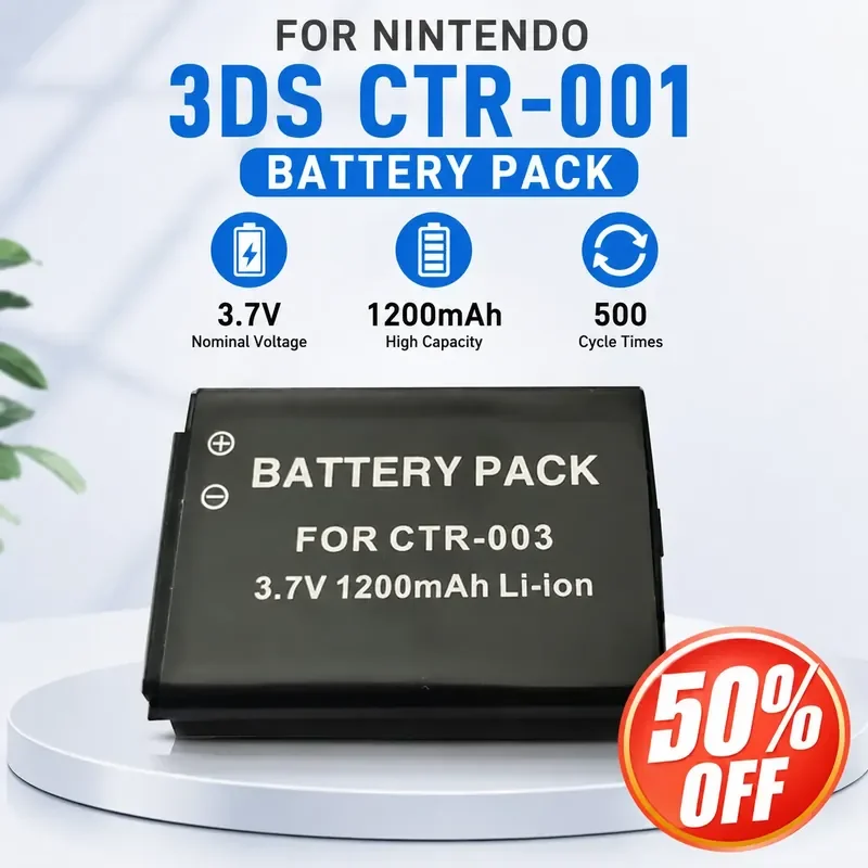 For Nintendo 3DS CTR-001 Game Console Battery Compatible with CTR-003