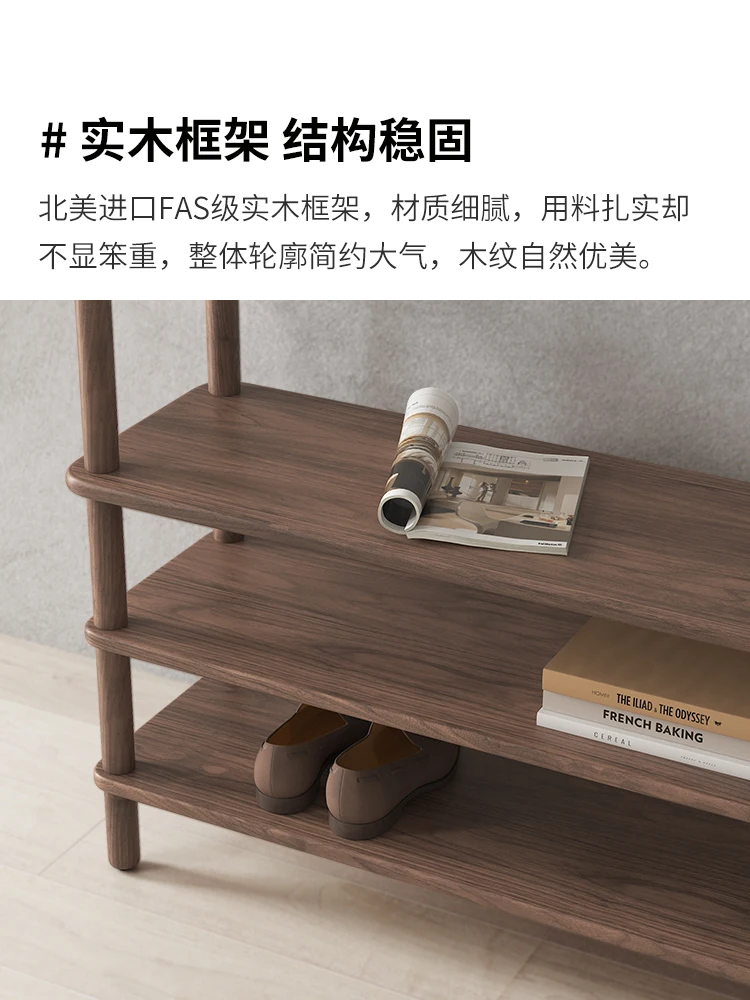 Digging solid wood shoe rack 2022 explosive simple door small narrow home indoor multi-storey storage can sit shoe cabinet