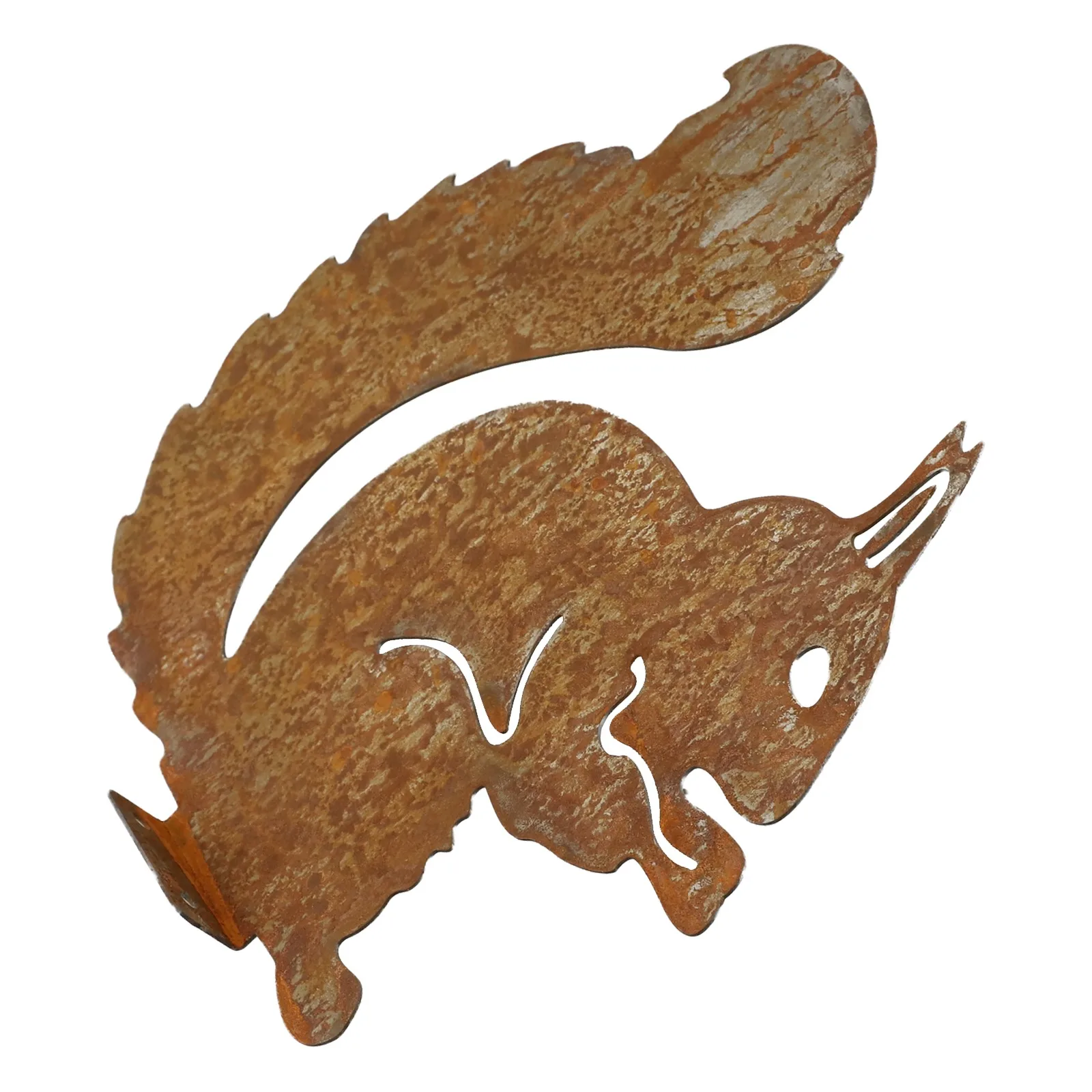 Rusty Squirrel Outdoor Garden Decoration in Iron Suitable for Placement on for windows Trees or Fences with Long Lasting Finish