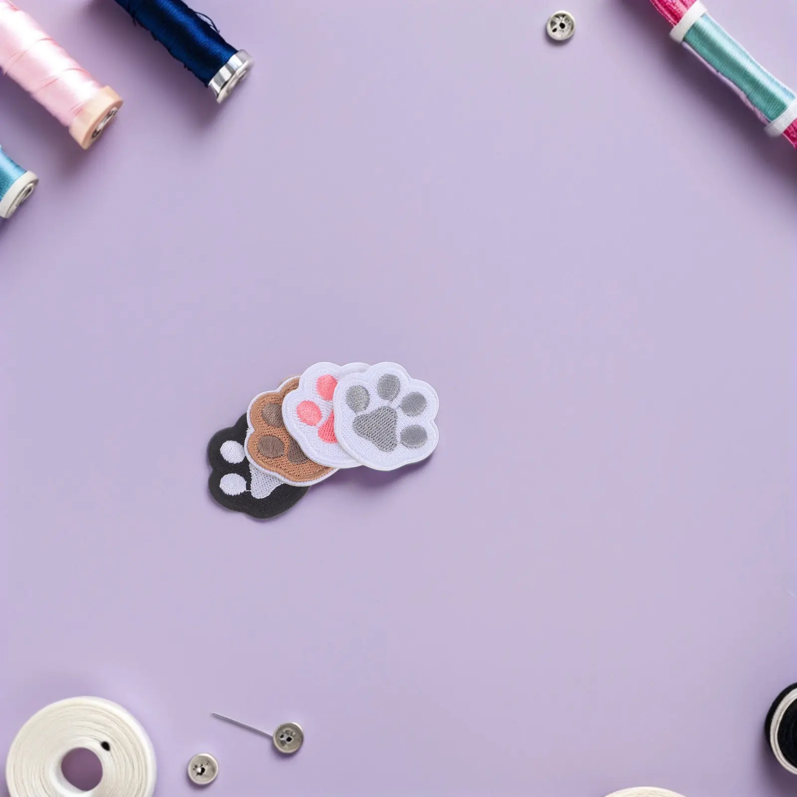 

16 шт. нашивок с вышивкой в виде отпечатков лап животных, самоклеящиеся, для одежды, головных уборов, сумок, джинсов, курток, рюкзаков, рукоделия