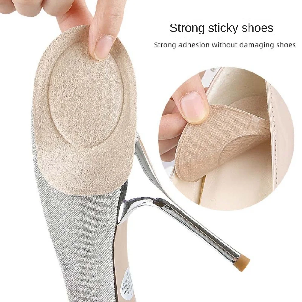 Invisible Half Cushion Heel Insoles Foot Padding Shockproof Heel Pads High Heel Insert Black Heel Cushion Soles Unisex