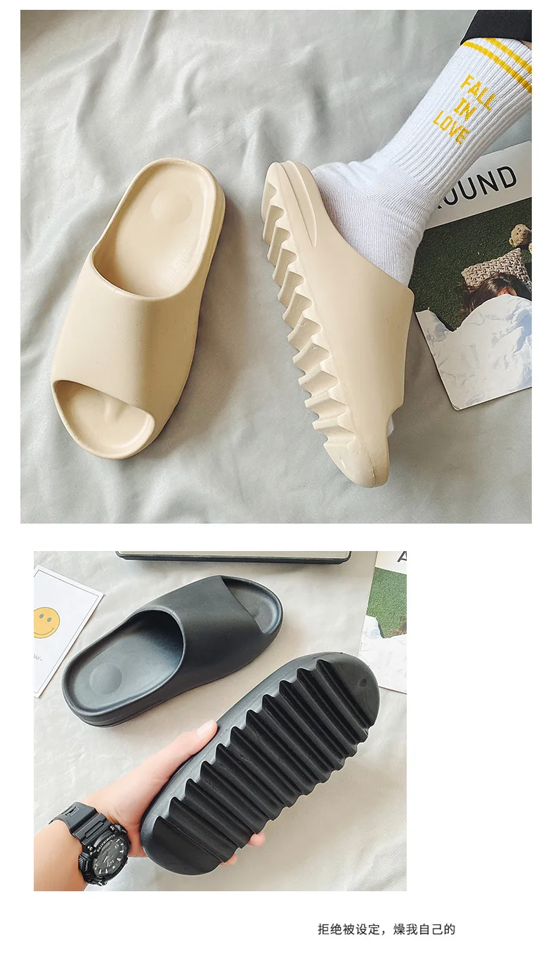 TOP Qualität Weiche Eva Sohle Sommer Hausschuhe für Männer Frauen Unten Indoor Hause Rutschen Sandalen Strand Schuhe Flip-Flops Männliche Hausschuhe – Detail 8