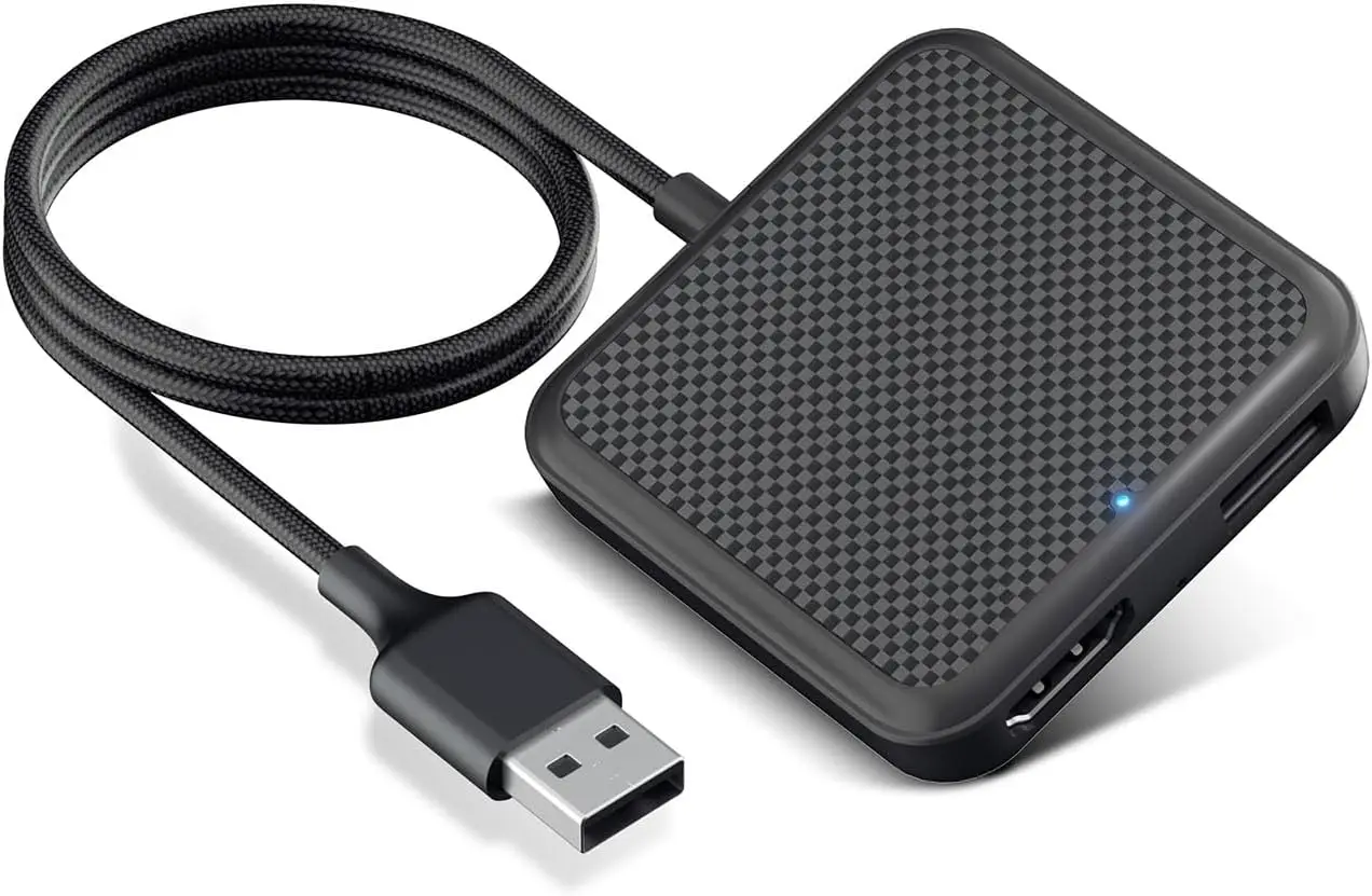 

Беспроводной адаптер CarPlay 2025, Android Auto Plug & Play, Mini CarPlay Box для автомобилей